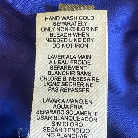 Tommy Bahama Swimsuit One-piece Ruched Halter Tummy Control Sz 10 Blue #119N - Picture 7 of 7